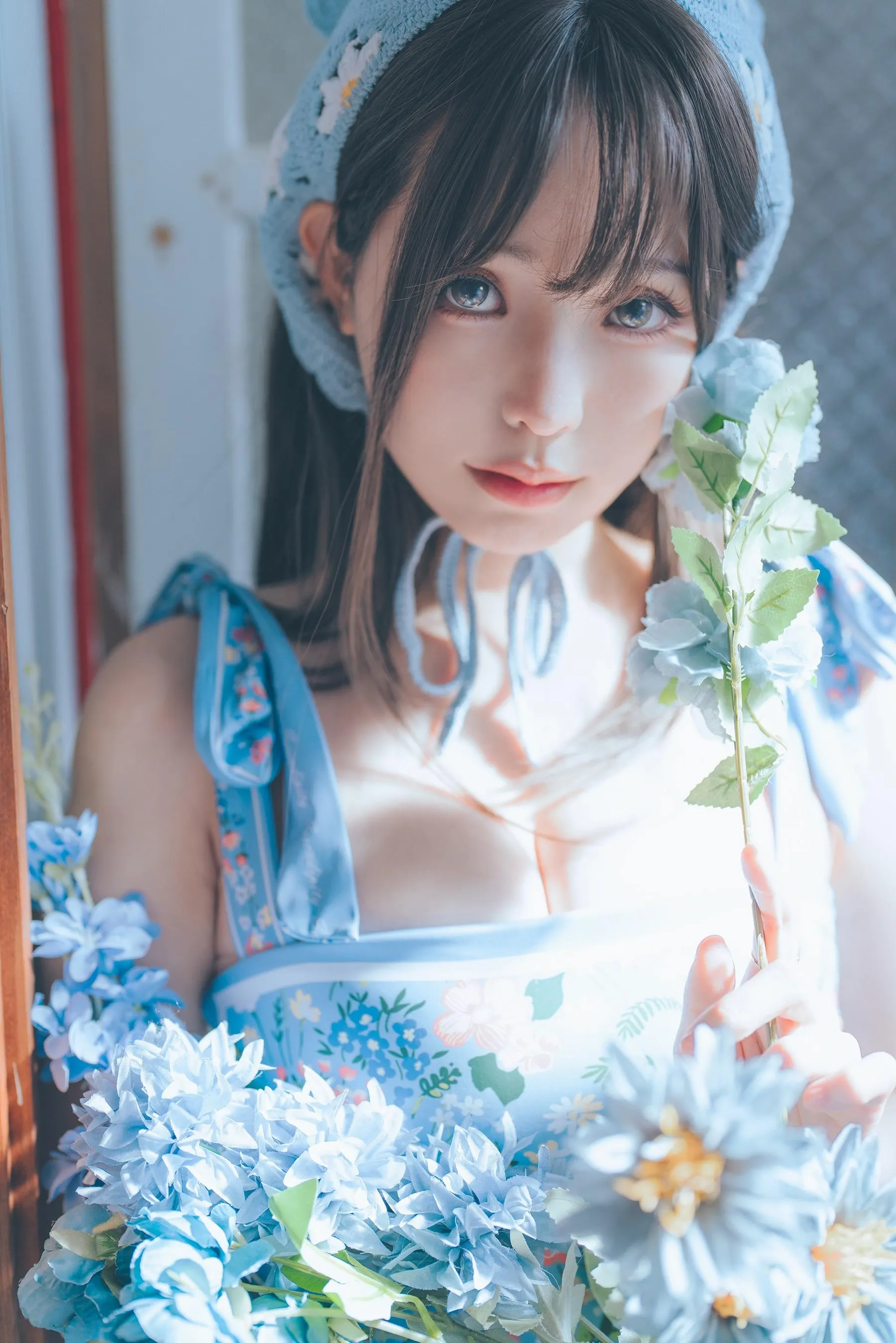 ElyEE子 – NO.122 2023.august D-復古水藍花 Vintage Aqua Blossom [39P]插图4